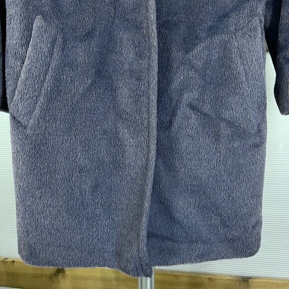 VTG Donovans Baby Llama & Wool 3/4 Length Winter Coat Blue/Purple Sz 12‎ - Picture 3 of 16